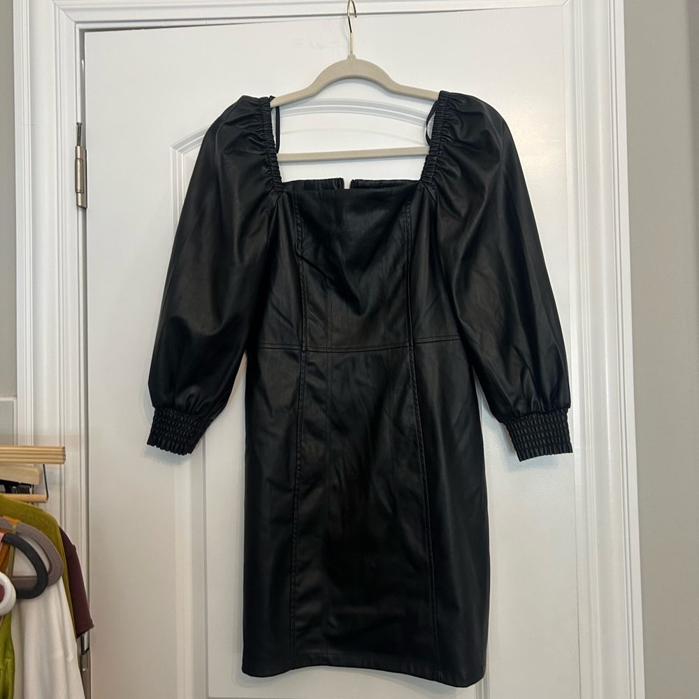 7 For All Mankind Faux Leather Dress NWT